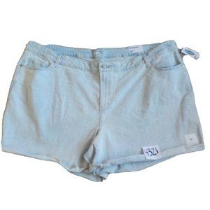 NWT Old Navy Boyfriend Rolled Blue Denim Shorts Womens Plus Size 26 x 6